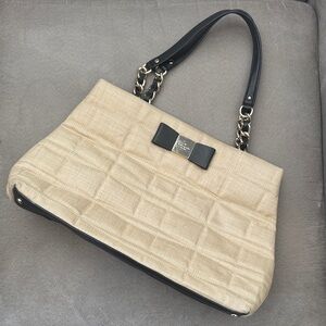 Kate Spade Beige and Black Shoulder Bag